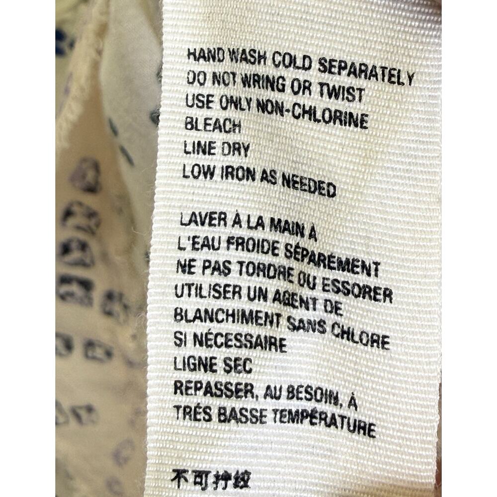 Free People Shibori Tunic Dress Women’s Sz S Long Sleeve Button Front Raw Hem - Picture 8 of 12